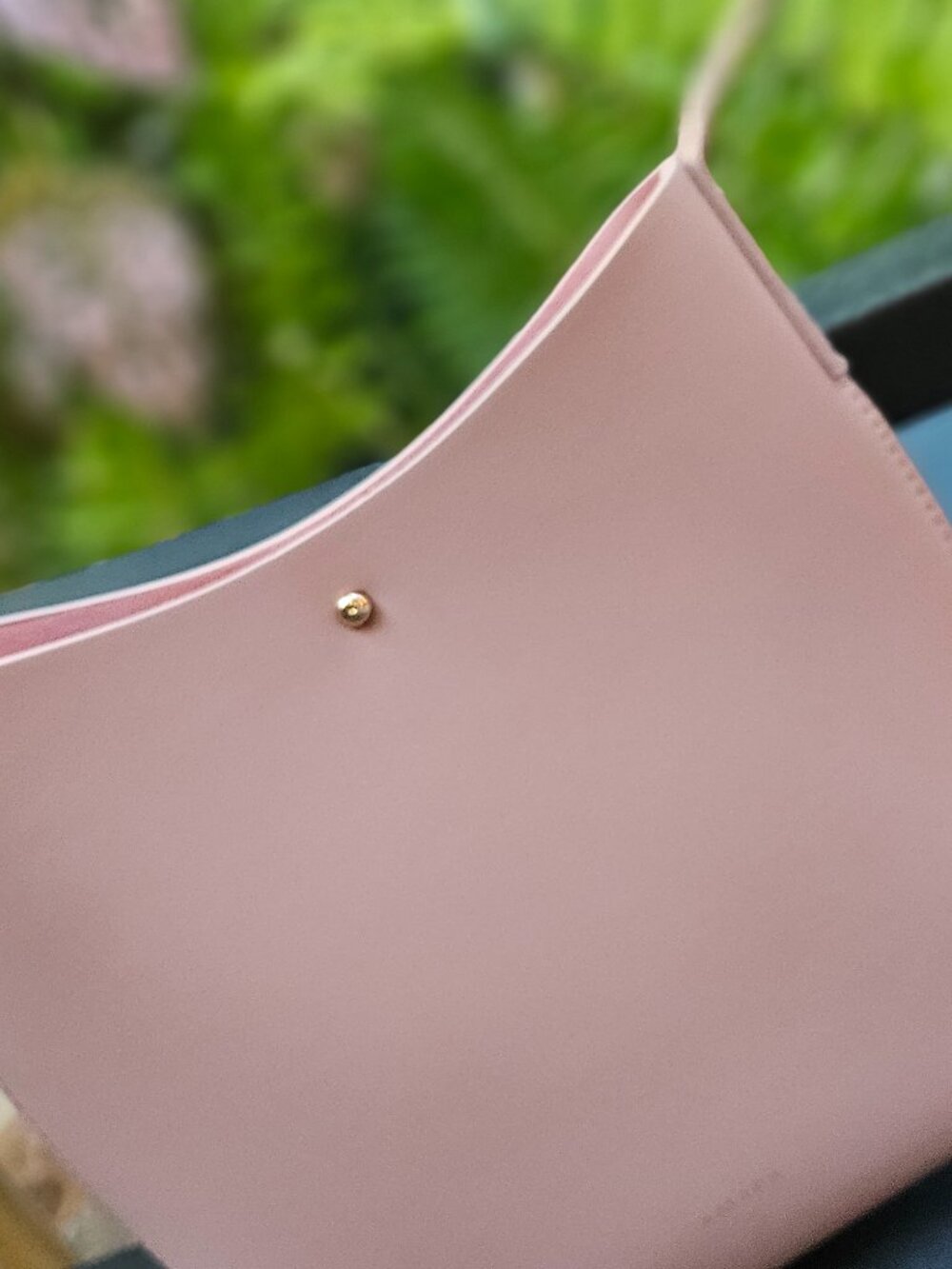 🩷Samara Pink Vegan Leather Crossbody Bag - Sweet through button closure